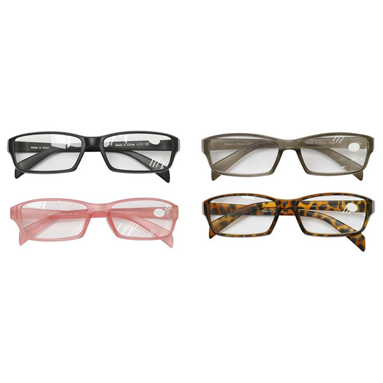 Reading Glasses Matt Frame  +2.50, 4 Asstd Colours