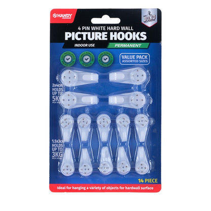 Picture Hooks, Asstd, 14pc