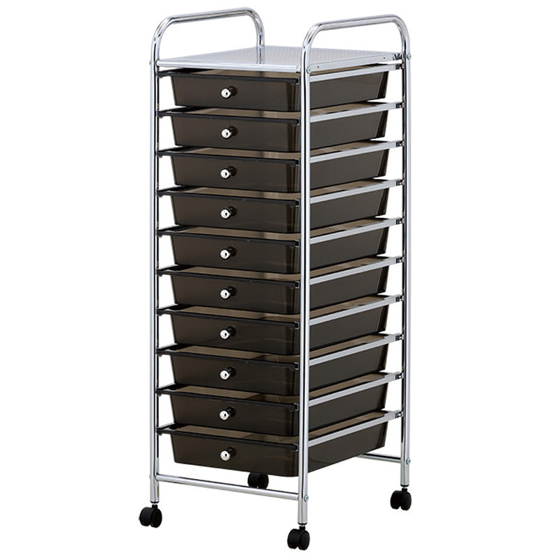 Storage Trolley 10 Drawer, Black