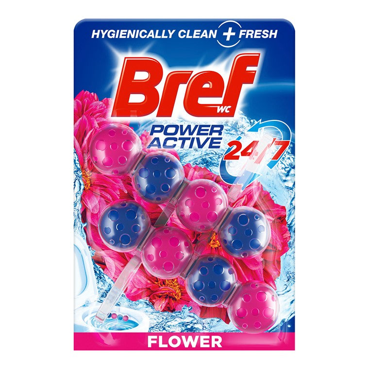 Bref Power Active Toilet Cleaner, Flower Fresh, 2pk