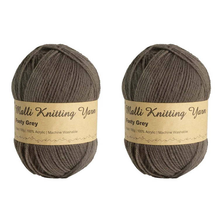 Acrylic Yarn, Footy Grey