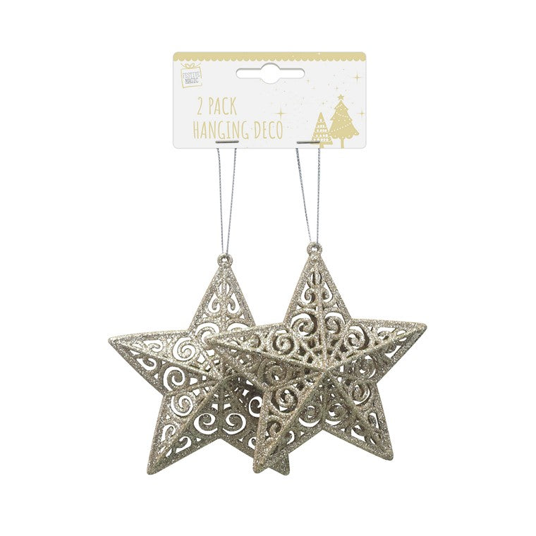 Hanging Glitter Deco, 2pk, Asstd