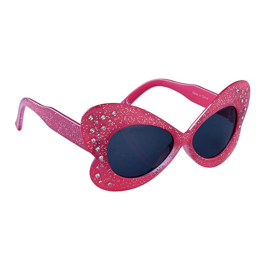 Kids, Butterfly Sunglasses, Pink w/Glitter