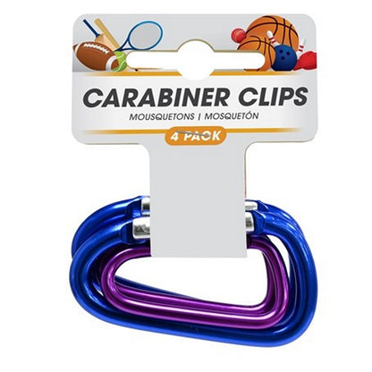 Carabiner Clips, 4pc, Asstd