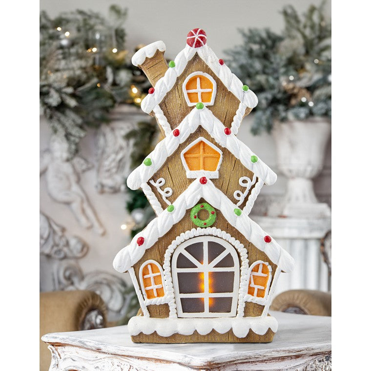 Iced Gingerbread House LED, Asstd