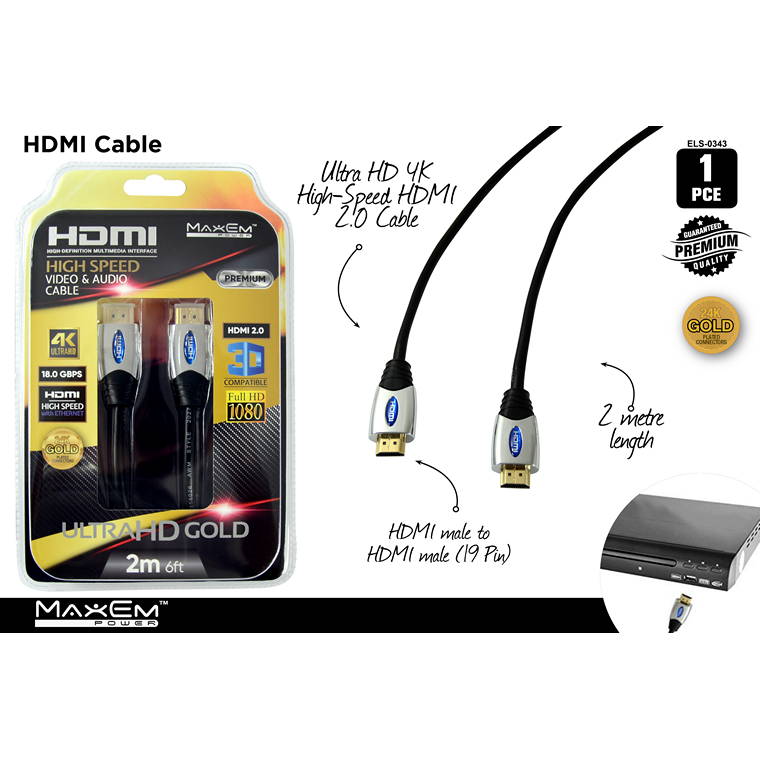 HDMI Cable, 2Mtr, Premium