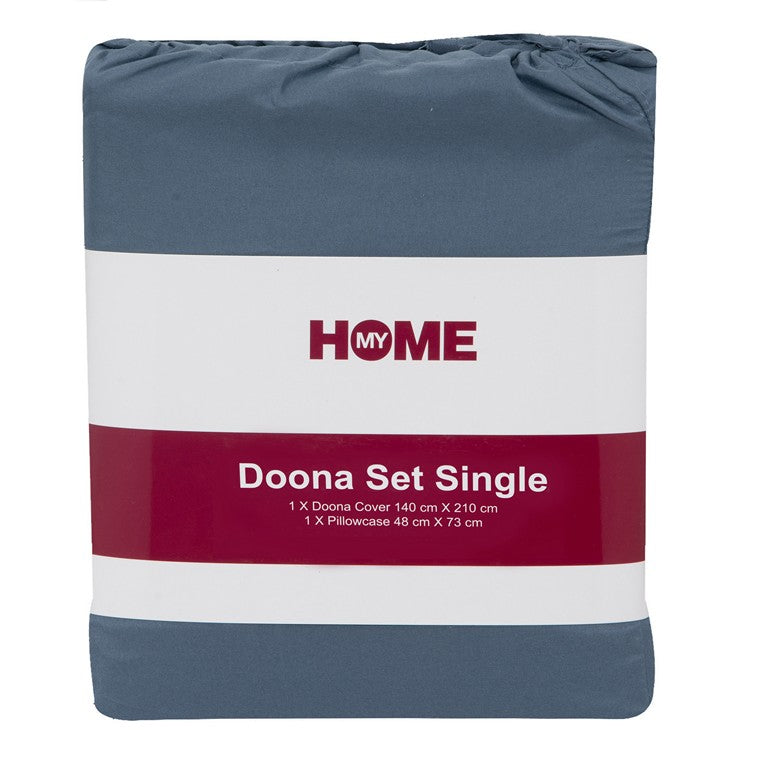 My Home Microfibre Doona Set, Single, Flint