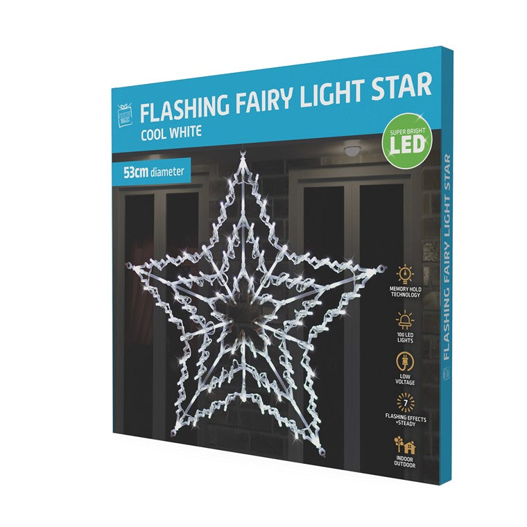 Flashing Fairy Light Star, 3 Asstd