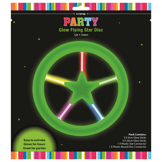 Glow Flying Star Disc, Green