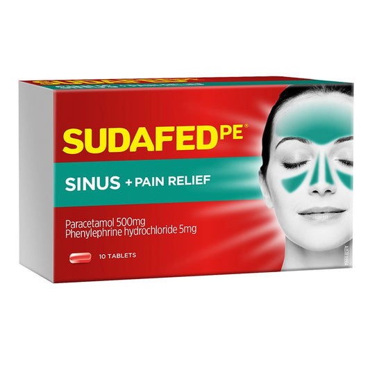 Sudafed PE Sinus + Pain Relief