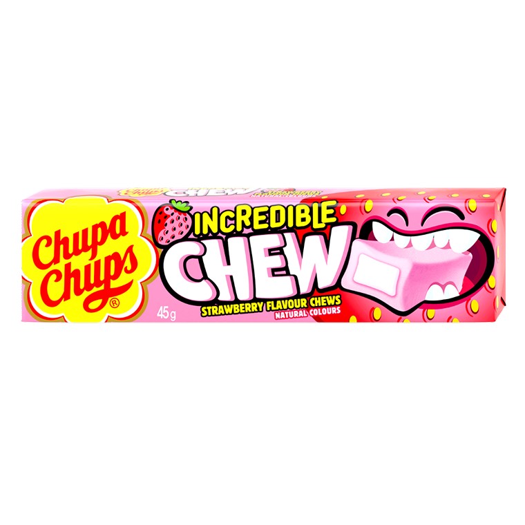 Chupa Chup Incredible Chews, Strawberry, 45g