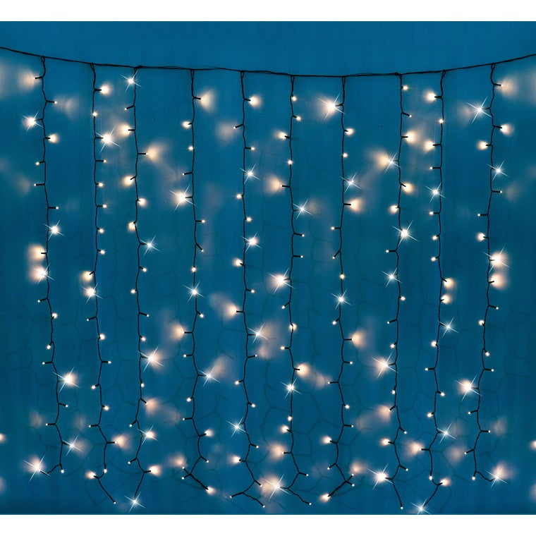 Timer Curtain Lights, Asstd, 200 LED