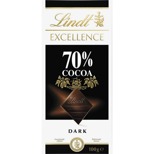 Lindt Excellence 70% Cocoa, 100gm