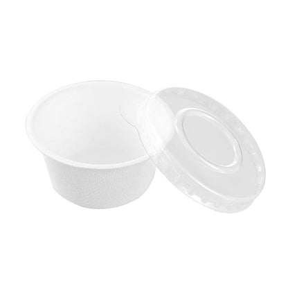 L&L Eco Sauce Container White w/ Lid, 20pk