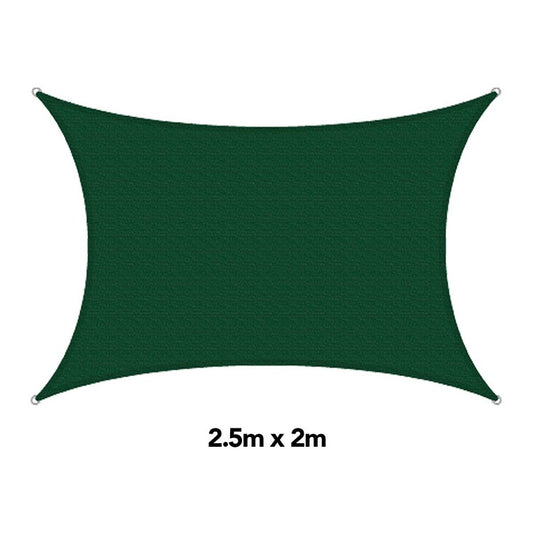 H&G Shade Sail Rectangle Forest Green, 2.5x2m