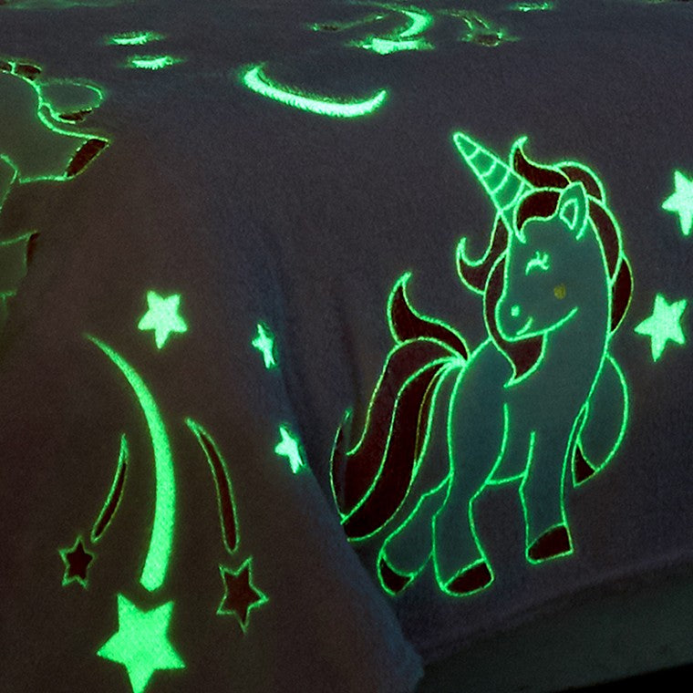 Glow in the Dark Throw Blanket, Pony