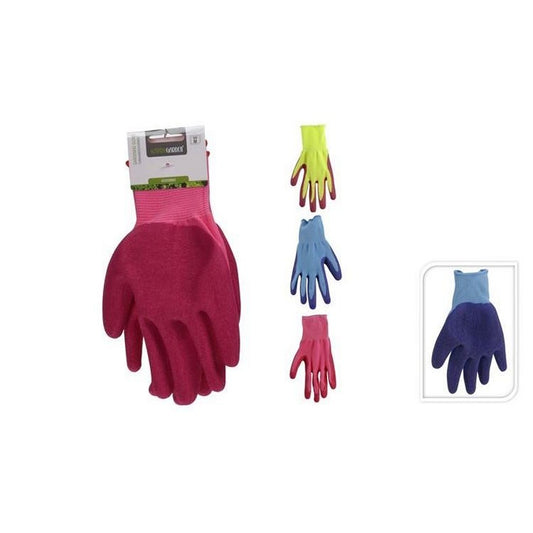 Ladies Glove with Rubber Coating, Asstd