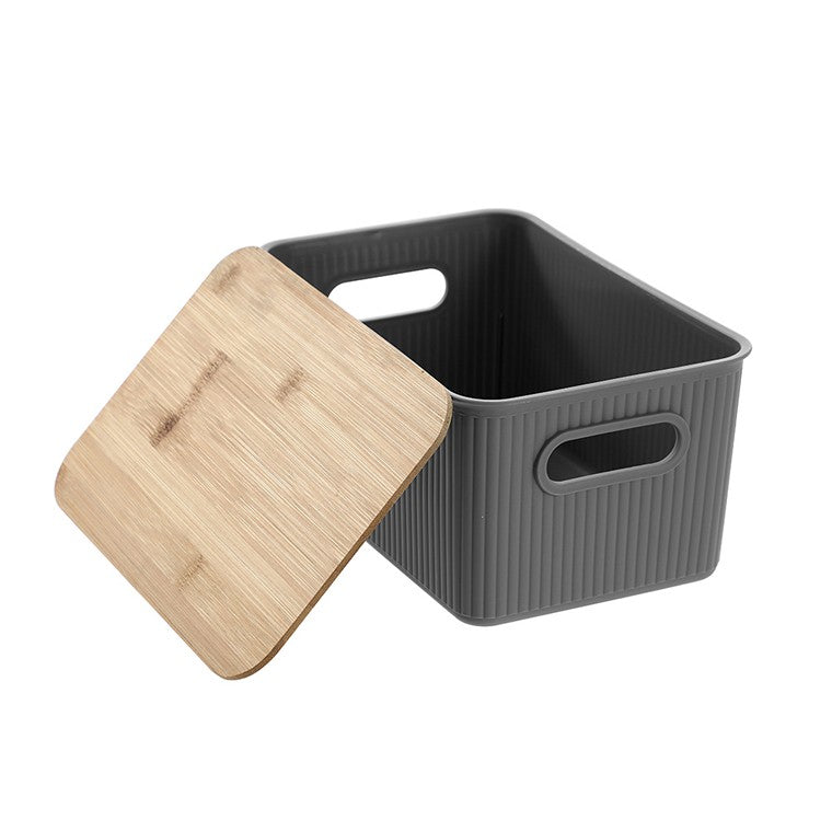 Kaia Storage w/ Bamboo Lid, 27.5x17.5x13cm