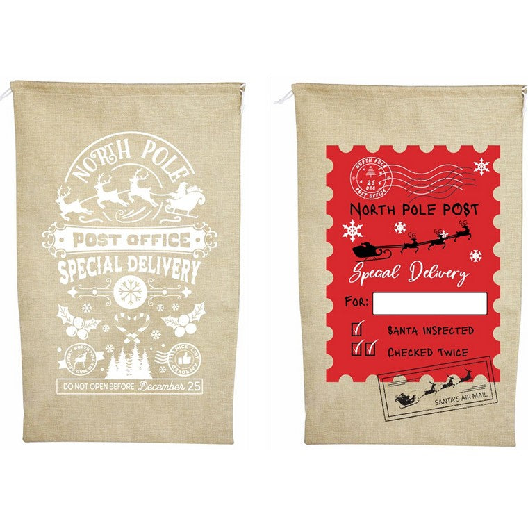 Christmas Sack Stamped, 78 x 48cm, Asstd