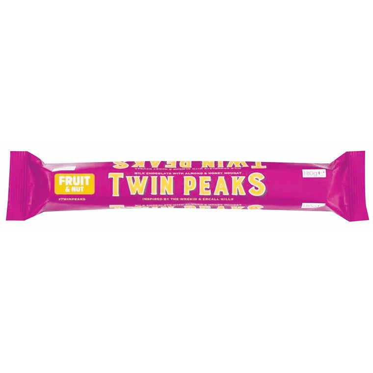 Twin Peaks, Milk Choc w/ Fruit, Nut and Nougat Bar