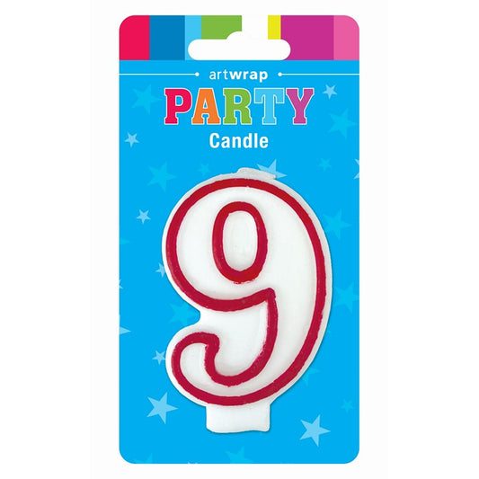 Number Candle, Red, 9