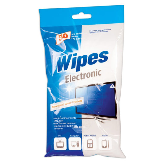 Electronic Wipes, 50pk