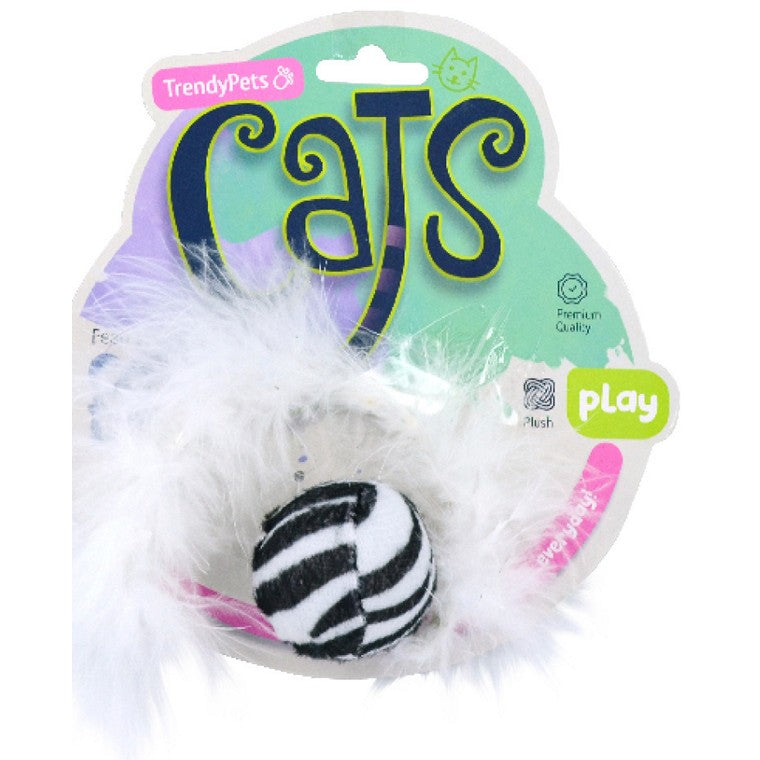 Ball w/Tail Cat Toy, Asstd