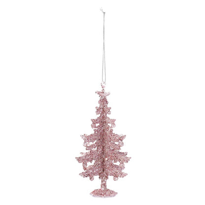 Hanging Acrylic Tree Glitter, 14cm, Asstd