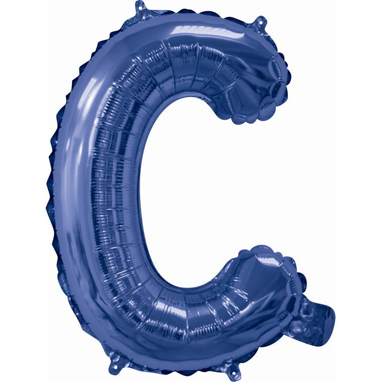 Blue Foil Balloon, 35cm, Letter C