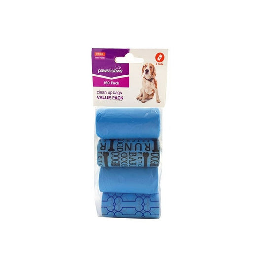 Clean Up Bags Value Pack 8 Rolls, 3 Asstd Colours