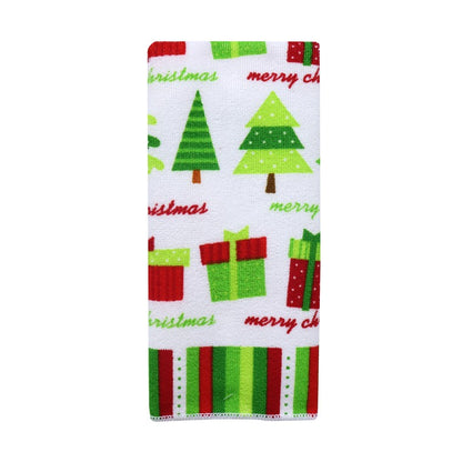 Printed Christmas Tea-Towel, Asstd