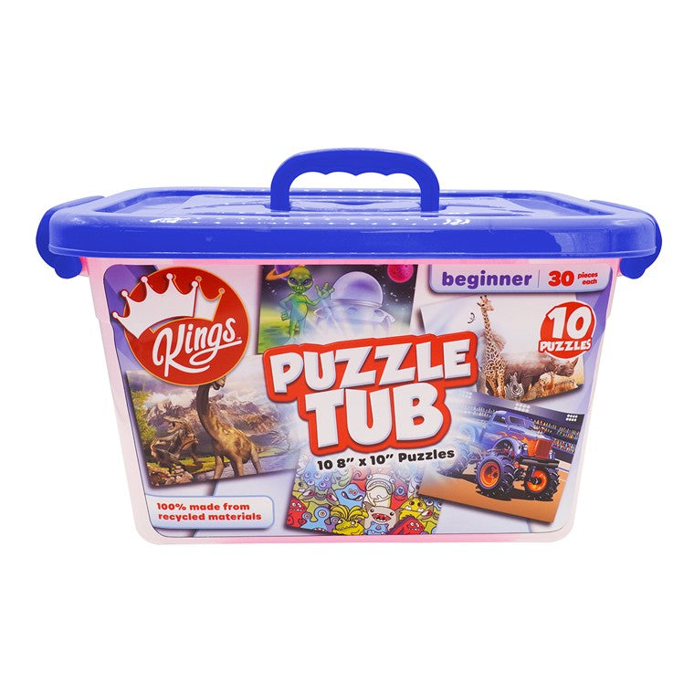 Puzzle Kings Assorted Puzzle Tub, Blue