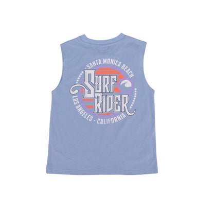 Surf Print Muscle Tank, Size 16