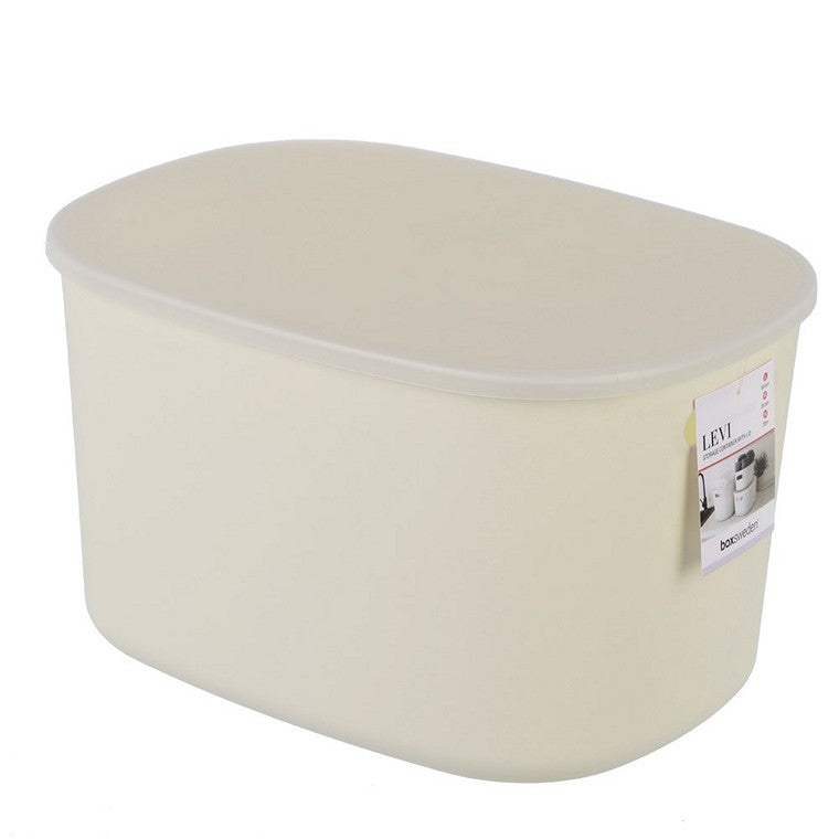 Levi Storage Container w/ Lid, 3 Asstd Colours