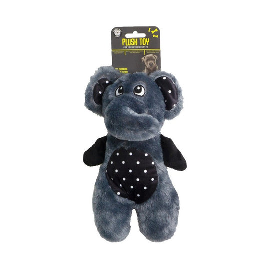 Plush Black and White Dog Toy Teddy, 37cm, 3 Asstd Designs