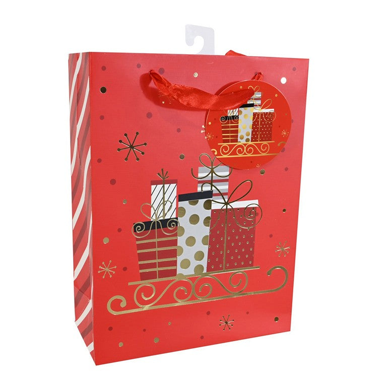 Christmas Giftbag, Foil, Medium, Asstd