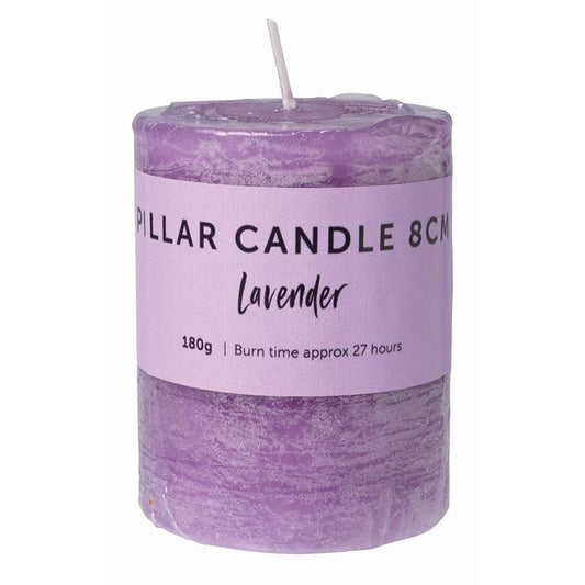 F&M Pillar Candle Lavender, 8cm