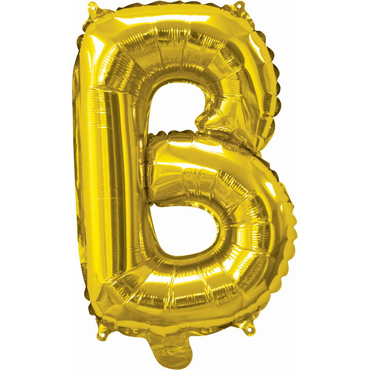 Gold Foil Balloon, 35cm, Letter B