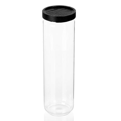 L&L Glass Canister w/ Black Wooden Lid 1.65L