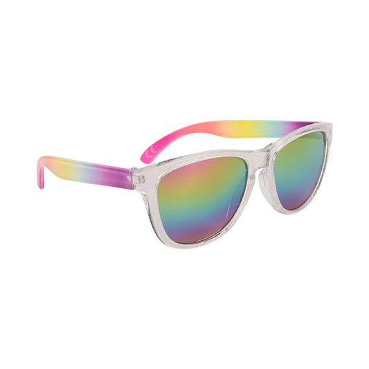 Kids, Plastic Sunglasses, Glitter w/ Rainbow Arms
