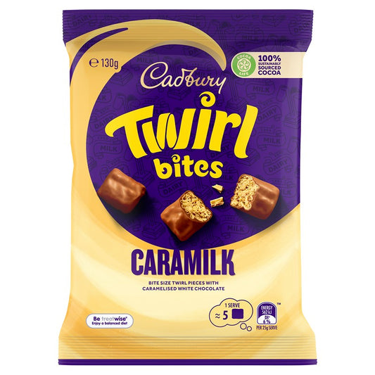 Cadbury Caramilk Twirl Bites, 130g