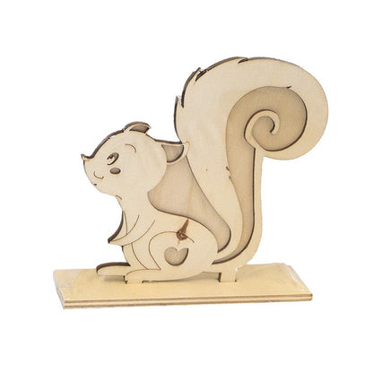 Wooden Animal Stand, 4 Asstd Designs