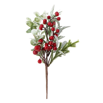 Foliage Berry Pick w/ Bell, Asstd