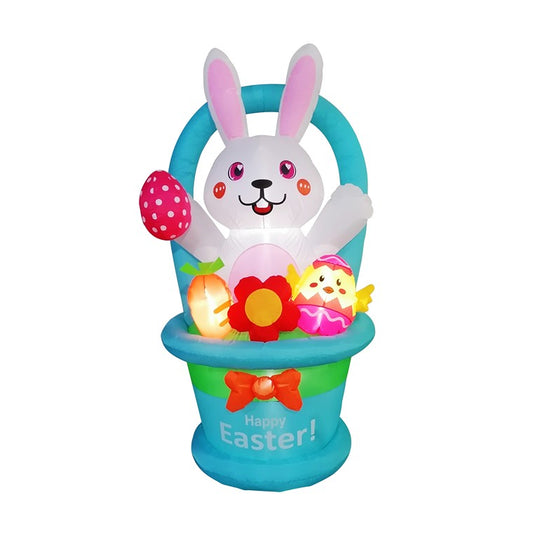 Inflatable Easter Bunny In Basket