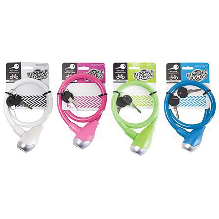 Bicycle Lock Bright Colours, Asstd, 65cm