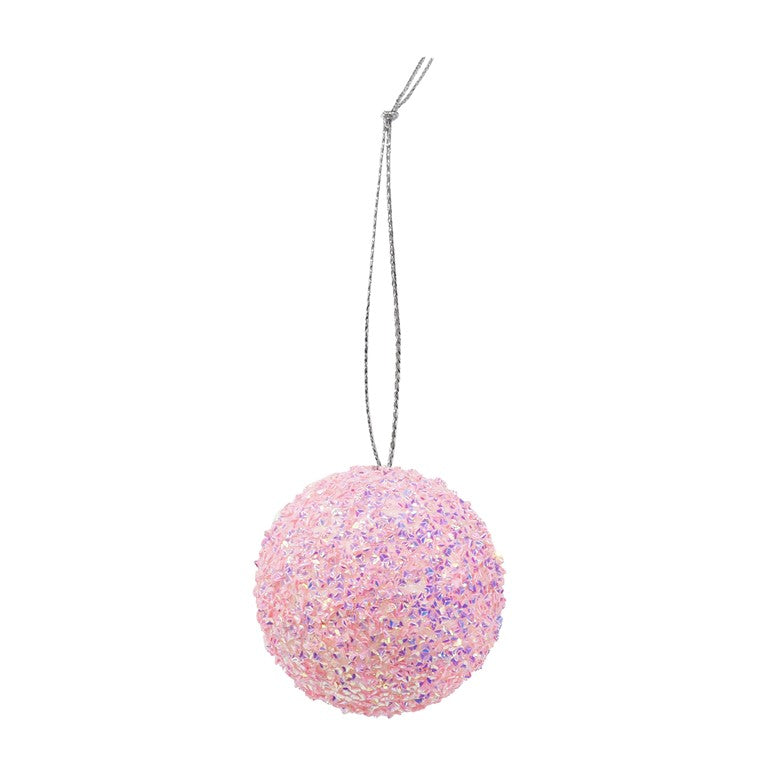 Iridescent Gleaming Bauble, 8cm, Asstd