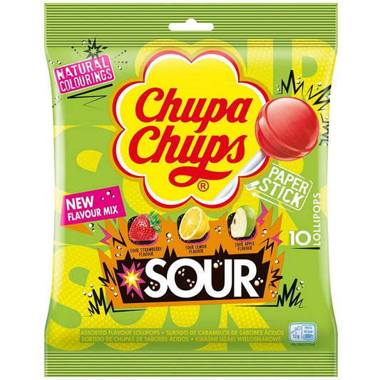 Chupa Chups Sour, 10pk