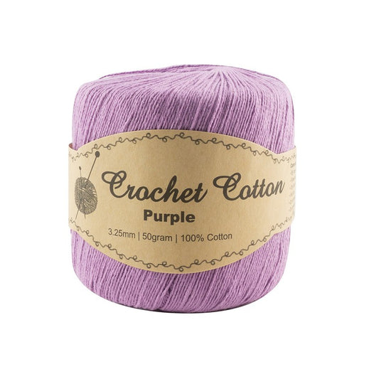 Purple Crochet Cotton Ball, 50gm