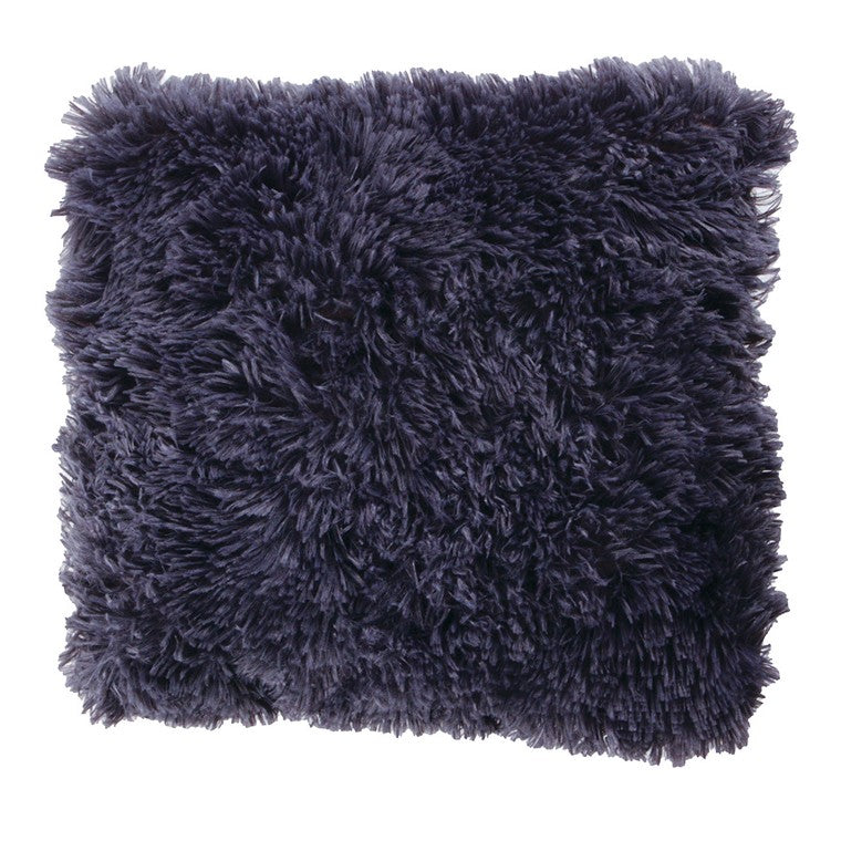 H&G Shaggy Fleece Cushion, Charcoal, 40x40cm