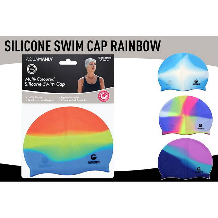 Silicone Swim Cap, Multicoloured